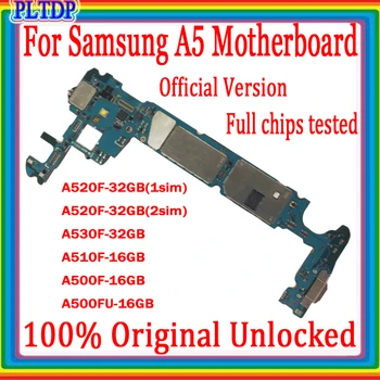 Laba, pārbaudīta Samsung Galaxy A5 A520F A530F A510F A500F A500FU Mātesplati, Oriģināls atbloķēt Galaxy A5000 Loģika Valde
