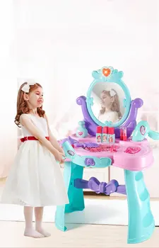 Labākais ABS Plastmasas Skaistumu Grims Rotaļlietas Ziemassvētku dāvanu Rotaļlietas meitenēm Bērnu Princese Simulācijas Izlikties, spēlēt tualetes galdiņš rotaļlietām
