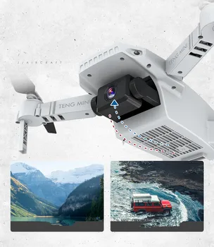 Labākais Dron 4K HD Kamera Regulējams Salokāms FPV Quadrocopter Dūkoņa Mini Helicoptero Rc WIFI Selfie Optisko Plūsmu Quadcopter
