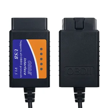 Labākais ELM327 V1.5 USB Slēdzis HS MS VAR OBD2 OBDII Protokolu PIC18F25K80 Čipu Diagnostikas Rīks Kodu Skeneris Auto Reader ELM 327 1.5