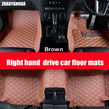 Labās rokas piedziņas automašīnas grīdas paklāji Mazda 2 3 Axela 5 8 auto-stils ādas aksesuāri, paklāju starplikām