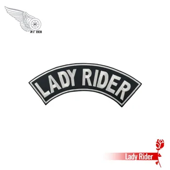 Lady Braucējs Motociklu Bikers Club Šūpuļzirgs Izšuvumi Dzelzi uz Plāksteris Apģērbu MC Piederumi Appliqued Apģērba Jaka Rider