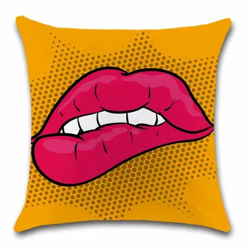 Lady ' s sweet kiss lūpām Pop art baltā Spilvena Vāka Dekori, krēslu Mājās, dīvāns kafijas veikals sēdekļa draugs bērniem, guļamistaba dāvanu spilvendrāna