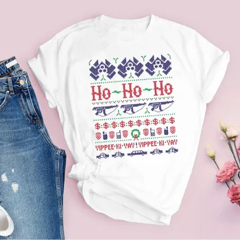 Lakrosa Sieviešu Drukāt Pleds Briežu Sniegpārslas Modes 90s Priecīgus Ziemassvētkus Drēbes, Dāmu Topi Apģērbi, Sieviešu T Krekls Grafiskais T-Krekls