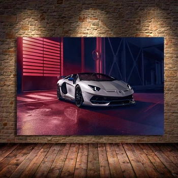 Lamborghini Aventador Roadster Mākslas Plakātu Un Izdrukāt Sienas Art Sienas Attēlu Audekls Gleznošanai Mājas Dekori Dzīvojamā Istaba Bez Rāmīša