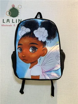 LANLIN Kawaii Schoolbag Āfrikas Melnās Meitenes Stila Skolas Mugursoma Bērnu Grāmatu Soma Bērniem, Pamatskolas Skolēnu Randoseru 2020