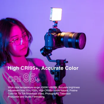 LAOFAS Varavīksnes Svaigi RGB 2500K-8500K Mini LED Video Gaisma Portatīvā Pilnu Krāsu Gaismas Aizpildīt Gaismas Fotokameras Fotografēšanas Studijā