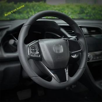 Lapetus Auto Stūres Lentes Vāciņš Melns, der Honda Civic 2016 - 2020 Sarkana / Oglekļa Šķiedras ABS / Auto Piederumi