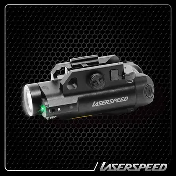 Laserspeed Kompakts Picatinny Gaismas LED Taktisku Ieroci Light+, kuru Mērķis Lāzera Redzes Taktiskā Lāzera Gaismiņa