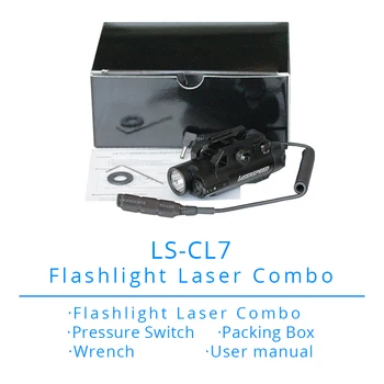 Laserspeed Kompakts Picatinny Gaismas LED Taktisku Ieroci Light+, kuru Mērķis Lāzera Redzes Taktiskā Lāzera Gaismiņa