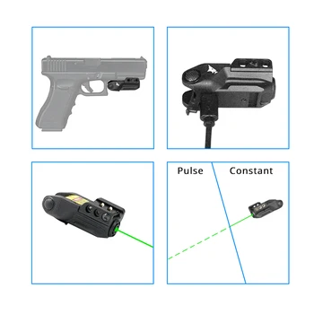 Laserspeed Mini Pašaizsardzības Pistole Zaļā Lāzera Uzlādējams Walther P22 Glock 19 Lāzera Redzes