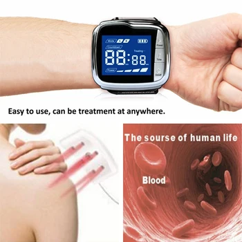 LASTEK Daudzfunkciju Rokas pulksteni Sāpju Rinīts, Faringīts Diabētiķiem Hipertensija Pilnu Piederumi Lāzera Terapijas Ierīces