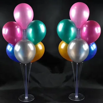 Lateksa baloni Kolonnas Bāzes Ballon Stick Dzimšanas dienas dekorācijas, Kāzu Dekorācijas Puses Piederumi Galda Dekori Balonu Aksesuāri