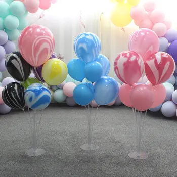 Lateksa baloni Kolonnas Bāzes Ballon Stick Dzimšanas dienas dekorācijas, Kāzu Dekorācijas Puses Piederumi Galda Dekori Balonu Aksesuāri
