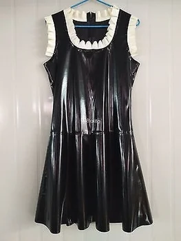 Lateksa Gumijas Gummi Sievietes bez Piedurknēm, Ērti Svārki Kleita Seksīga Meitene kleita Izmērs XXS-XXL