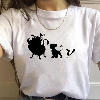 Lauva Karalis T Krekls Hakuna Matata Harajuku Sieviešu T 90s Vasaras Drukāt Gadījuma Sieviešu Homme Top Tee Smieklīgi T-krekls Dropship