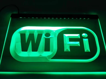 LB373 - Wi Fi Logotips Bezmaksas Interneta Pakalpojumus, Gaismas Zīme, mājas dekoru amatniecības