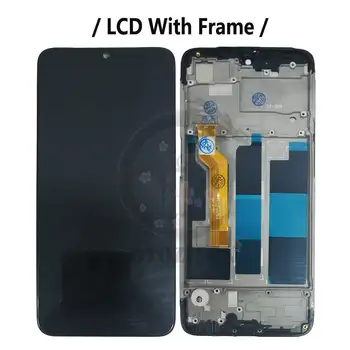 LCD Ar Rāmi OPPO F9 A7x CPH1823 CPH1881 Pilna LCD Displejs Ekrānā Pieskarieties Digitizer Montāža F9 Pro F9pro Indija Displejs