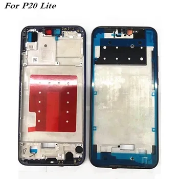 LCD Atpakaļ Faceplate Par Huawei P20 Lite/Nova 3E Priekšējais Rāmis, Korpuss Vidū Bezel Šasijas + Uzlīmes Līme Remonta Daļas
