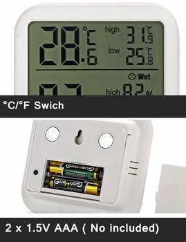 LCD Laika apstākļu Stacijas Iekštelpu Termometru, Higrometru, Digitālā Temperatūras un Mitruma Mērītājs Monitors