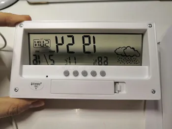 LCD Pulkstenis, Temperatūras Un gaisa Mitruma Mērītāju, Datums, Modinātājs Elektroniskā Ciparu Displejs Desktop Pulkstenis Mājas Guļamistabā Galda Pulkstenis