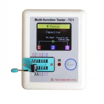 LCR-TC1 Tranzistors Testeri 160*128 TFT LCD Krāsu Displejs Grafiskais PNP NPN Diode Triode Kapacitātes Mērītājs Pretestība testa Multimetrs
