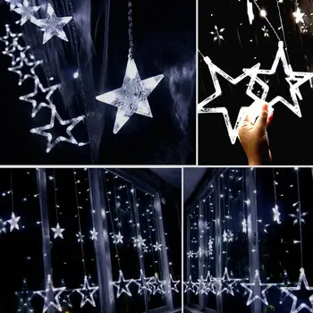 LEADLY 2.5 M LED String Gaismas Star Ziemassvētku Vītnes Vīt LED Pasaku Gaismas Stīgu Mājas Istabā Eglīte, Ziemassvētku Rotājumi, Gaismas