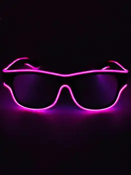 LED Apgaismojuma Glāzes Halloween Atmosfēru Bezvadu Gaismas Brilles PC Rāmis Uzlādējams DC3v Usb Naktsklubs, Bārs Puse Dāvanas