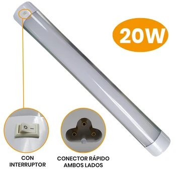 LED ATOMANT®60cm 20W integrētu T8 LED displejs ar slēdzi, balts krāsa 6500K a ++ apgaismojuma gaismas mājas virtuve
