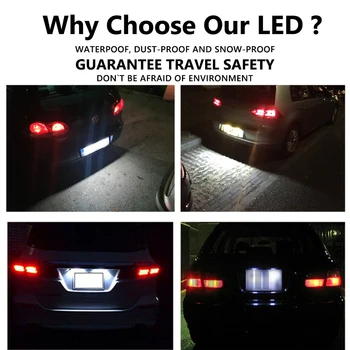 LED Auto Licences Numura zīmju Apgaismojuma Lampiņa Spuldžu VW Golf 3 2 Jetta Vento koda Octavia I Kombi 1996-2010 Licences Plāksnes Gaismas