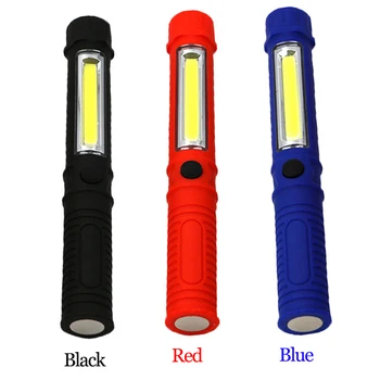 LED COB Lukturīti Mini Darba Inspekcijas Lāpas Pildspalvu Turētājs Magnēts Ūdensnecaurlaidīga Plastmasas Portatīvo Lāpu