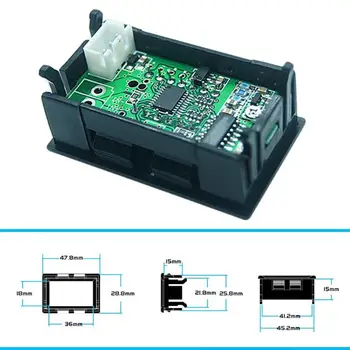 LED Displejs, 5 Bitiem Mini Digitālais Voltmetrs DC 0-33.000 V Panelis Voltu Sprieguma Mērītājs Testeri Detektors, Ja lai Auto Mājās