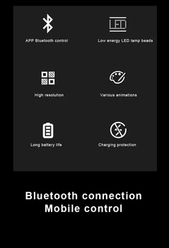 Led Displejs, Aproces Gaismas Aproce Bluetooth APP Rediģēšanas Anti-zaudēto Funkciju Krāsu LCD Laternu band Aproce