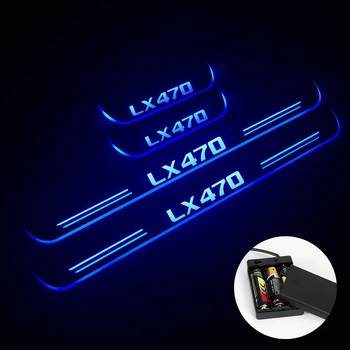 LED Durvju Apmaļu Par Lexus LX470 LX570 Noskatīties Gaismas Pretnodiluma Plāksnes, Akrila Akumulators Auto Durvis, Palodzes Piederumi