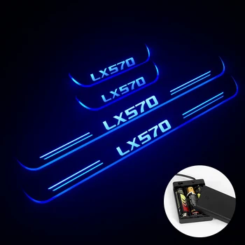 LED Durvju Apmaļu Par Lexus LX470 LX570 Noskatīties Gaismas Pretnodiluma Plāksnes, Akrila Akumulators Auto Durvis, Palodzes Piederumi