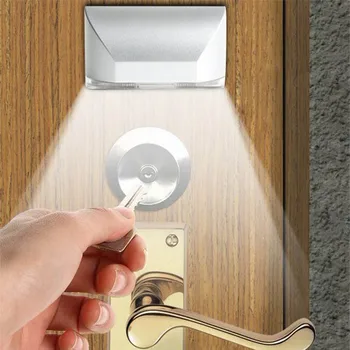 Led Durvju slēdzenes Nakts Gaisma ar 4 LED Intelligent Auto PIR Durvju slēdzenes ministru Kabineta Taustiņu Indukcijas Mazo Nightlight Kustības Sensoru Lampas