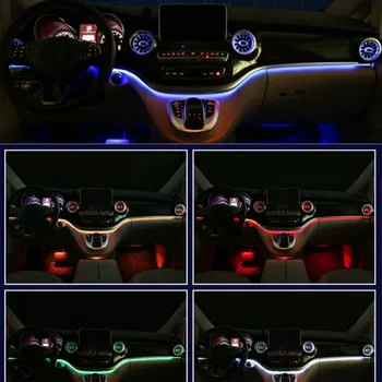 LED Gaisa Izvads Mercedes Benz V Klases W447 Vito V250 Interjera Priekšējā Konsole, Gaisa kondicionētājs AC Ventilācijas Izvads Turbo Nomainīt Stilu