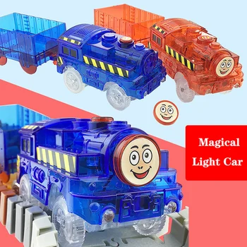 LED Gaismas Automašīnām Burvju Dziesmas Elektronika Automašīnas Rotaļlietas Ar Mirgojošām Gaismām Iedomātā DIY Lējumiem Rotaļu Auto Gaismas Kvēlojošs Sacīkšu Rotaļlietas