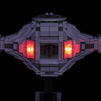 LED gaismas Saderīgu par lego 75095 05036 Star Wars UCS TIE Fighter Celtniecības Bloki, Ķieģeļi, Rotaļlietas (tikai gaisma ar Akumulatoru kārba)