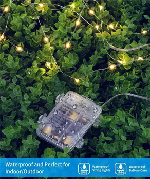 LED Gaismas Stīgu Mūzika 3AA Ūdensizturīgu Akumulatora Kārba Tālvadības pults Ziemassvētku un Jaunā Gada Kāzu Puse, Mājas Iekštelpu un Āra Dekoru