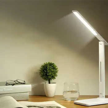 LED Galda Lampa Dimming Galda Lampa Ar QI Bezvadu Lādētāju, USB Izejas Ports Regulējams Gaismas Elastīgu Mūsdienu Biroja Galda Gaismas