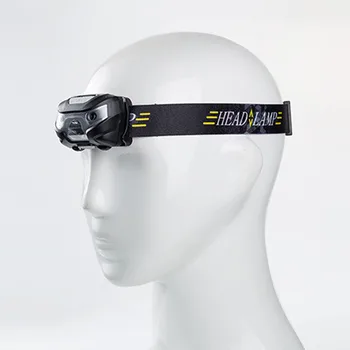 LED Galvas gaismas Mini kabatas lukturītis laternu USB Lādējamu spēcīgu Galvas lampas Žestu Sensors Ūdensizturīgs vadītājs lāpu Āra