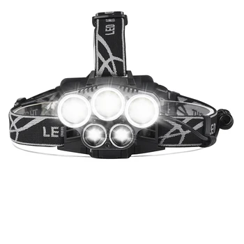 LED Lukturis Galvas Lampas Lukturīti Lanterna 7 Pārslēgt Modeli recharable 18650 akumulatoru Kempings Lukturu