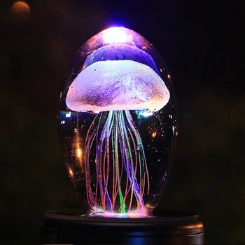 LED medūzas gaismas 3D Medūzas lampas Bērnu bērnu nakts gaisma ēsmas zivtiņu vadi Kristāla Zivis, Jūras Dzīvnieku Lampām, Par Kazlēnu, Dāvanas, Dekori