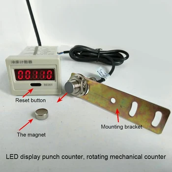 LED Perforators Skaitītājs Ciparu Displejs Turp / Rotējošas Mehāniskās Skaitīšanas Magnētiskās Indukcijas, Elektroniskais Skaitītājs