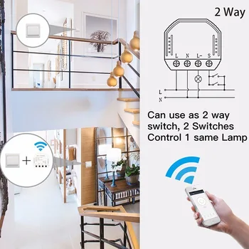 LED Reostats Slēdzis DIY Smart WiFi Gaismas Smart Life/Tuya APP Tālvadības 1/2 Veidu Slēdzis,kas Darbojas ar Google Alexa Echo Mājas