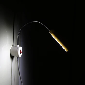 LED Saliktas Worklight Par Šujmašīnas, Virpas, Urbjmašīnas Preses Galda Lampas Secure Magnetic Mount Elastīgu Gooseneck Roku