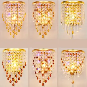 Led Sienas Apgaismojuma Guļamistaba Crystal Led Sienas Lampa Sconce Iekštelpu Luminarias De Interjera Modernu LED Gaismas Bēniņi Gultas led Apgaismojums