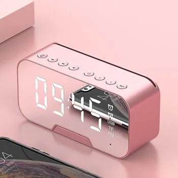 LED Spogulis, Modinātājs Ciparu Galda Pulkstenis Galda Pulkstenis, Temperatūras Kalendāra Funkcija ar USB Mājās Apdare Pulkstenis