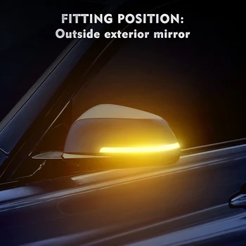 LED Sānu Ārējie Atpakaļskata Spoguļi Indikators Blinker Repeater Dinamisku Pagrieziena Signāla Gaismu BMW F20 F21 F22 F30 E84 1 2 3 4 X1 Series